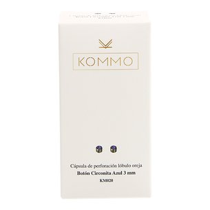 Pendiente Circonita Zul 3mm