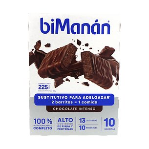 Barras de Chocolate Bimanan Beslim Intense 10 Unidades
