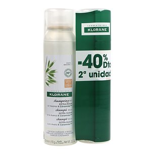 Klorane Shampoo Seco com Aveia e Ceramida Castanha 2x150 ml Promo