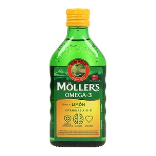 Óleo de Bacalhau Mollers Sabor Limão 250 ml