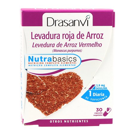 Arroz Vermelho Levedado (2,9 mg Monacolina K) 30 Cápsulas Drasanvi