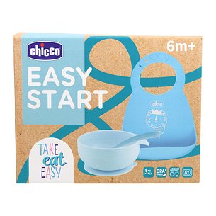 Chicco Easy Start Silicone Conjunto de Alimentos Azul 6m