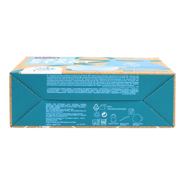 Chicco Easy Start Set Comida Silicona Azul 6m
