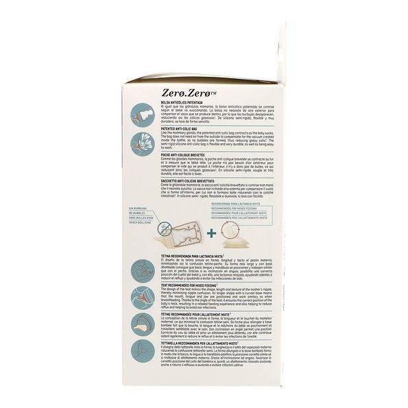 Mamadeira Suavinex Zero Anti-cólica Silicone 0m 180