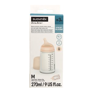 Mamadeira de silicone Suavinex Zero Anti-Cólica 270 ml 2