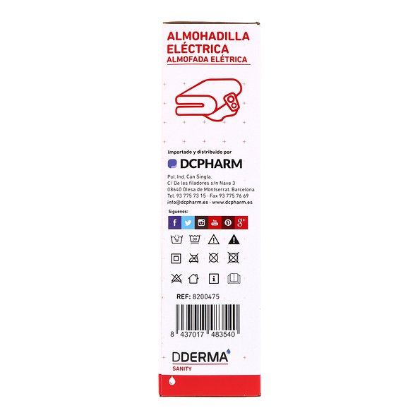 Almofada Elétrica Dderma Sanity 40x30cm