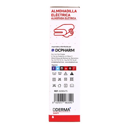 Almofada Elétrica Dderma Sanity 40x30cm