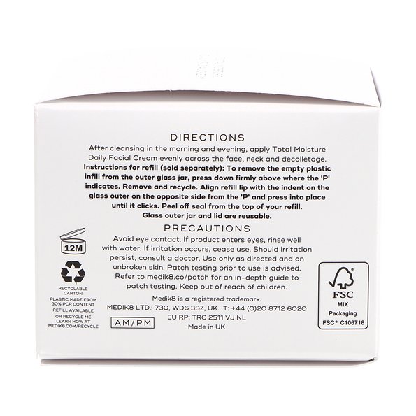 Creme Facial Diário Medik8 Total Moisture 50 ml