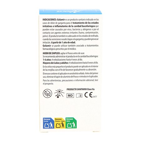 Golamir 2act Spray sem álcool 30 ml