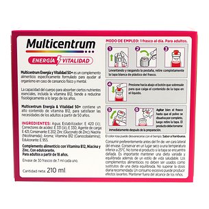 Multicentrum Energy & Vitality 50+ Raspberry Flavor 30 Bottles X 7ml 2