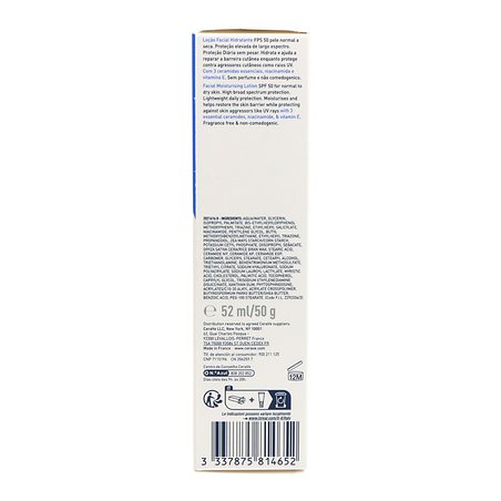 Cerave Locion Hidratante De Rostro Spf50 52 ml