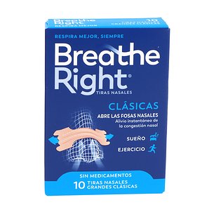 Tira nasal grande Breathe Right 10 unidades