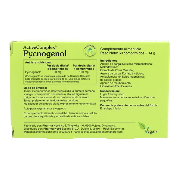 Activecomplex Pycnogenol 60 comprimidos