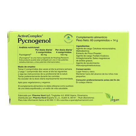 Activecomplex Pycnogenol 60 comprimidos