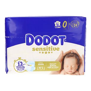 Dodot Sensitive Recien Nacido Talla 0 Hasta 3kg 24 Unidades