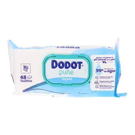 Lenços Umedecidos Dodot Aqua Pure Baby 48 Unidades