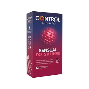 Control Preservativos Sensual Dots Lines 12 Unidades