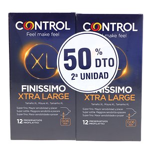 Control Preservativos Finissimo Xl 2x12 Unidades Promo