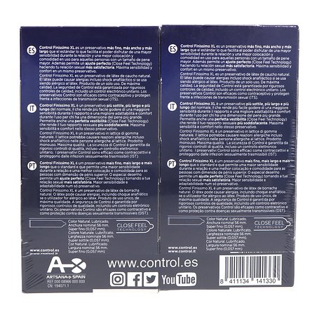 Control Preservativos Finissimo Xl 2x12 Unidades Promo