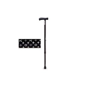 Muleta extensível preta e branca Prim GB-8031-Q2