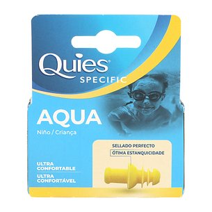 Tampões de ouvido Quies Specific Aqua para crianças, 2 unidades