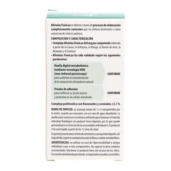 Comprar Aliviolas Fisiolax 90 Comprimidos | Tránsito Intestinal