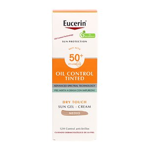 Eucerin Oil Control Getönte Gelcreme Dry Touch Medium 50ml 2