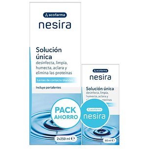 Acofarma Nesira Solución Unica Lentillas 2x250 + 60ml Promo