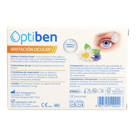 Optiben Irritacion Ocular 10 Monodosis