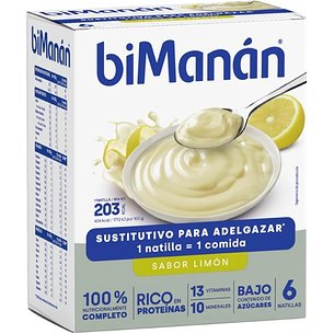 Bimanan Beslim Natillas Sabor Limon 6 Sobres