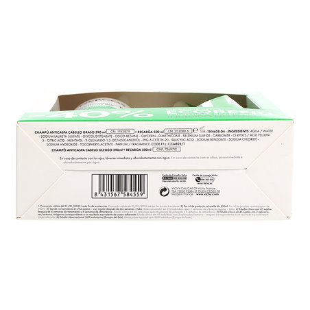 Vichy Dercos Champu Anticaspa Grasa 390ml Ecoref