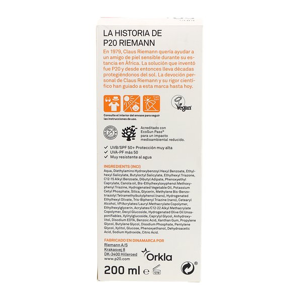 Riemann P20 Spf50 Protector Solar Niños 200 ml