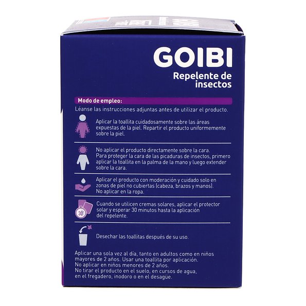 Lenços umedecidos anti-mosquito Goibi Xtreme Forte 16 unidades