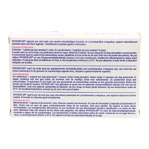 Physioflor Lactobacillus Crispatu 30 Cápsulas 2