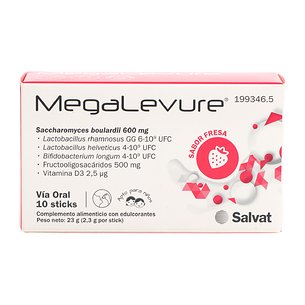 Megalevure 10 Sticks Sabor Fresa