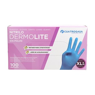 Luvas de nitrila sem pó Four-Gas, tamanho XL, 100 unidades