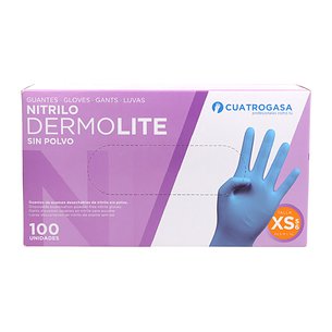 Luvas de nitrila sem pó Four-Gas, tamanho XS, 100 unidades