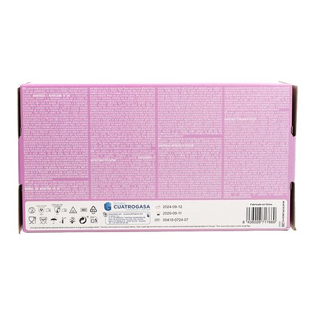 Guantes De Nitrilo Sin Polvo Cuatrogasa Talla M 100 Unidades