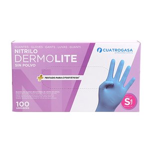 Luvas de Nitrila sem Pó Cuatrogasa Tamanho S 100 Unidades