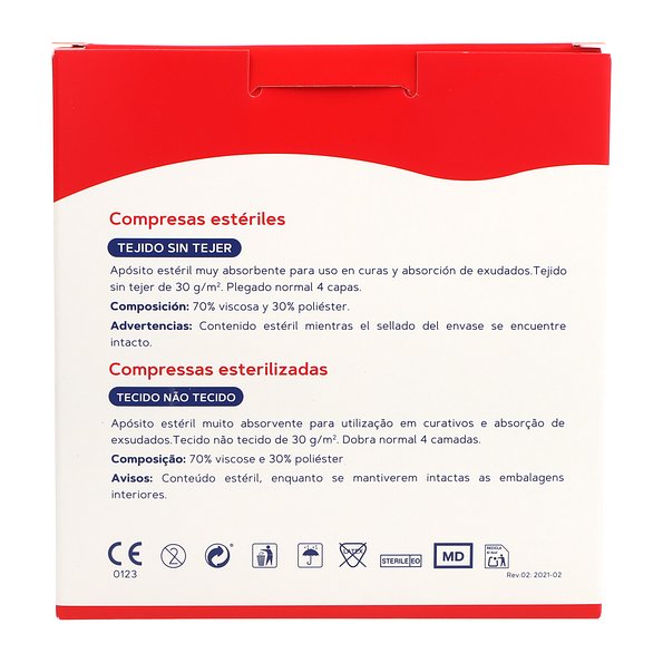 Acofar Aposito Esteril Tejido Sin Tejer 10x10cm 50 Unidades