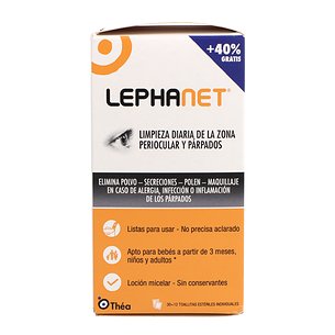 Lenços Umedecidos para Limpeza dos Olhos Lephanet 30 + 12 Unidades Promoção