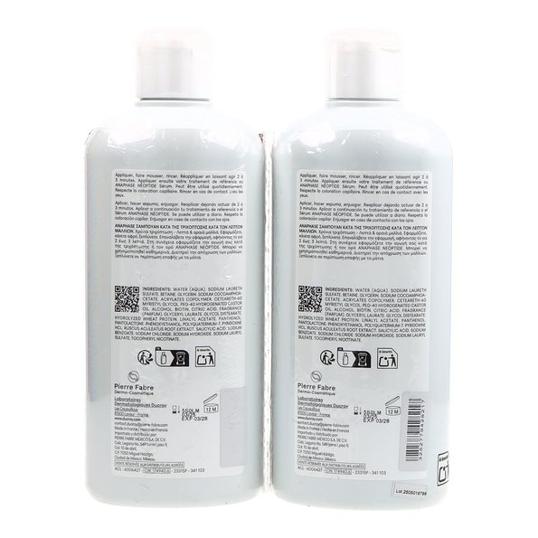 Ducray Anaphase Shampoo 2x400 ml Promoção