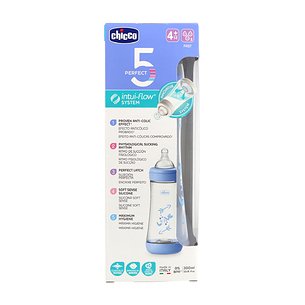 Chicco Biberon Tetina Silicona Perfect5 Azul 4m 
