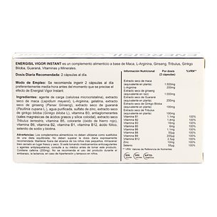 Energisil Vigor Instant 10 Cápsulas 2