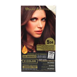 Th Vcolor Sin Amoniaco N534 Castaño Claro Dorado