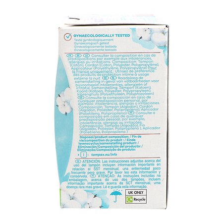 Tampax Tampones Organic Algodon Compak Super 14 Unidades