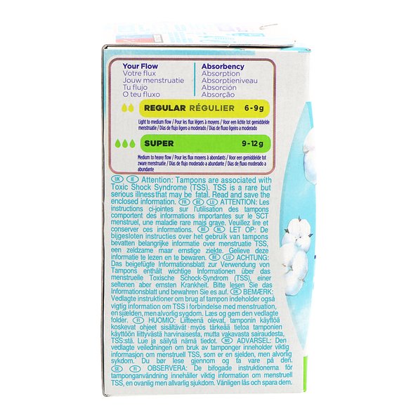 Tampax Tampones Organic Algodon Compak Super 14 Unidades