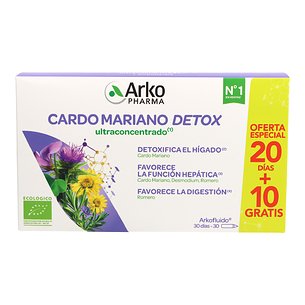 Arkofluid Mariendistel Detox 20 Ampullen