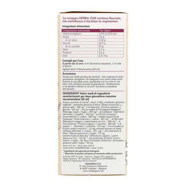 Herbalgem Organic Smokers Xarope 250ml