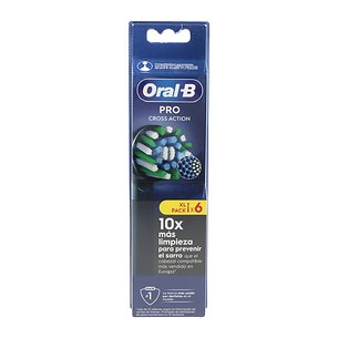 Pontas de reposição Oral-B Cross Action Black 6 unidades